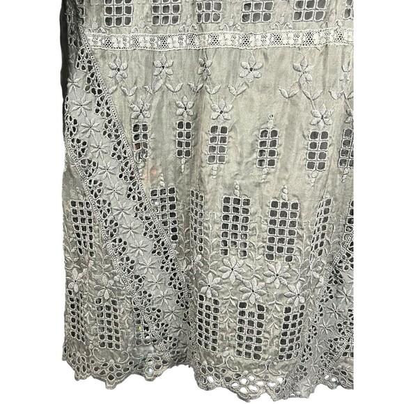 Johnny‎ Was 4 Love & Liberty Embroidered Eyelet Fairycore Lace Tunic Top S Boho - Picture 4 of 11